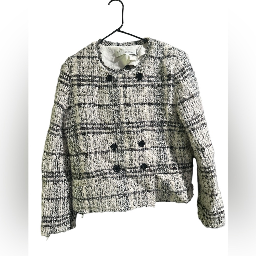 I R O Paris Wool Blend Tweed Black & White Jacket